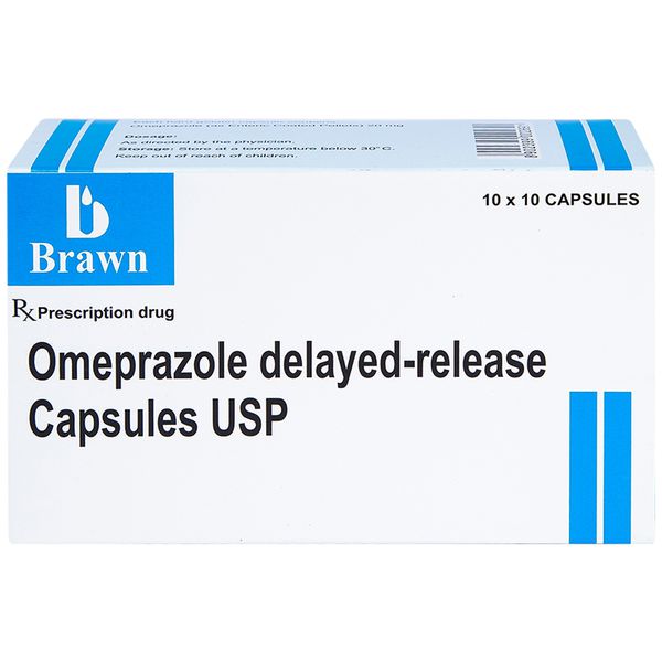 Omeprazol 20mg Brawn Ấn Độ (H/100v)