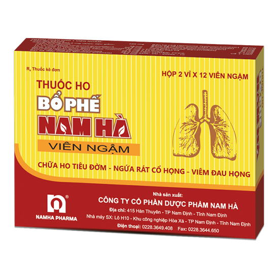 Viên ngậm Bổ phế Nam Hà (H/24v)