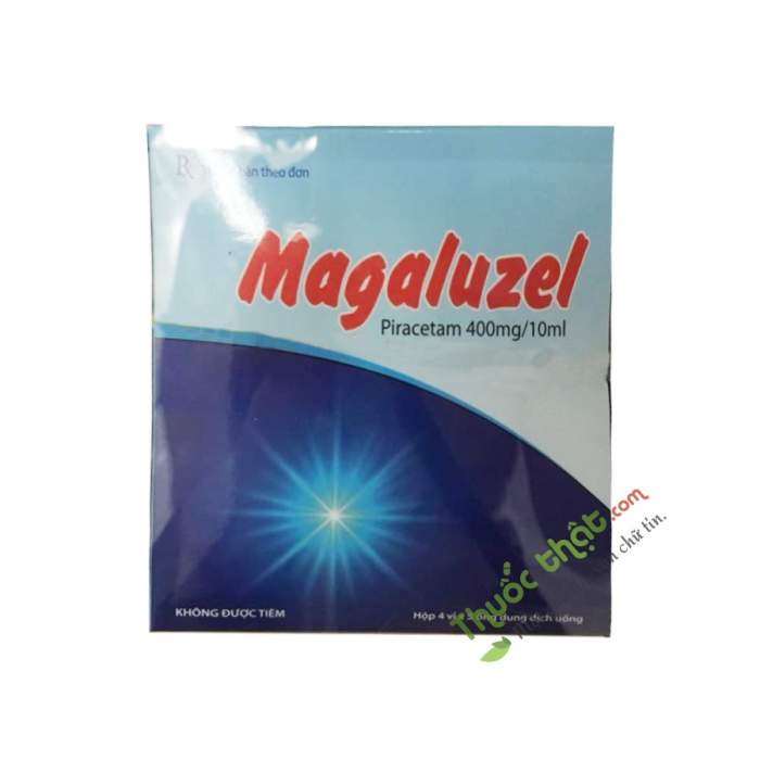 Magaluzel Piracetam 400mg/10ml Hà Tây (H/20o/10ml)