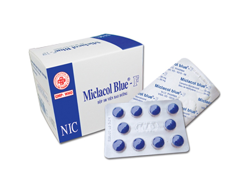 Miclacol Blue F NIC Pharma (Hộp/100v)