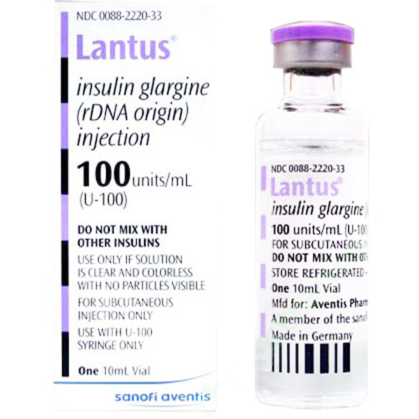 Lantus Insulin Glargine 100UI/ml Sanofi (Lọ/10ml)