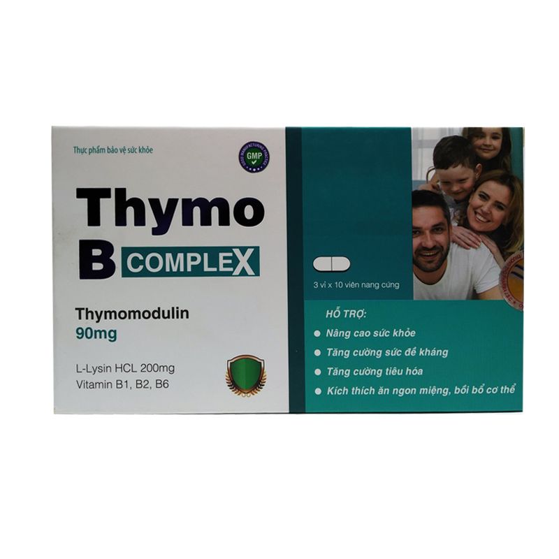Thymo B Complex Thymomodulin 90mg Trường Thọ (H/30v) Date 03/2025