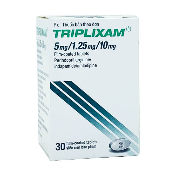 Triplixam 5mg/1.25mg/10mg Servier Pháp (Lọ/30v) date 03/2026