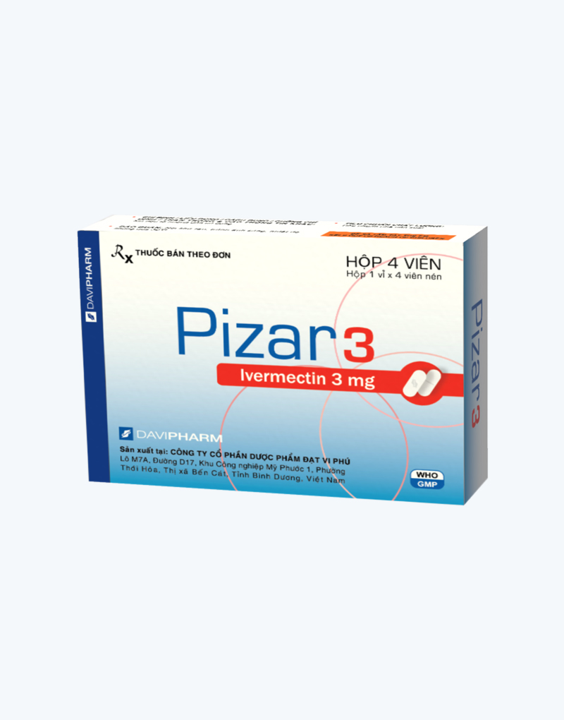 Pizar ivermectin 3mg Davipharm (H/4v)