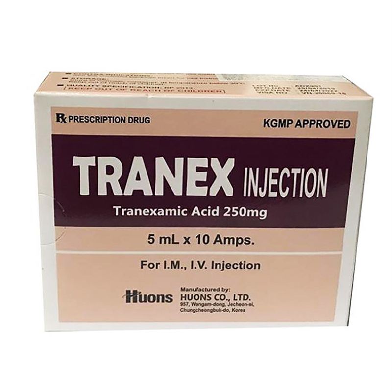 Tranex Tranexamic Acid 250mg tiêm Hàn Quốc (H/10o/5ml)