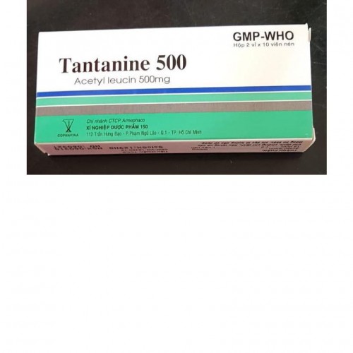 Tantanine Acetyl leucine 500mg viên tròn Z150 Cophavina (H/20v)