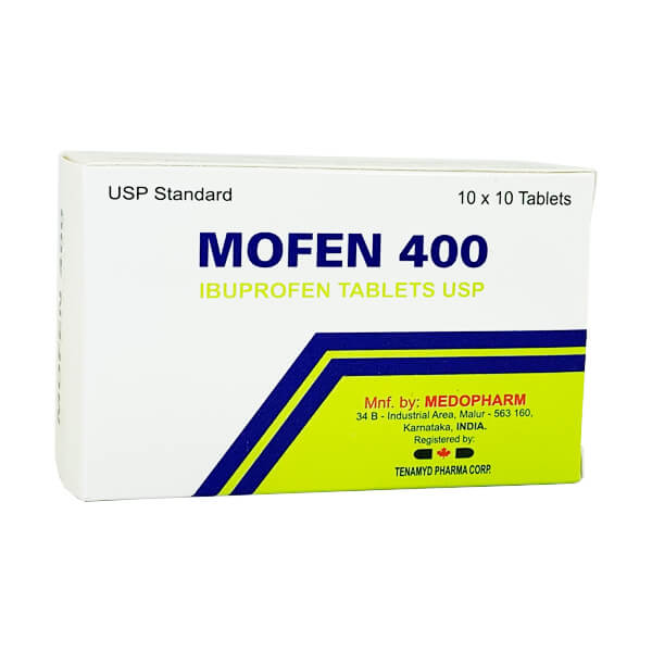 Mofen Ibuprofen 400mg Medopharm Ấn Độ (H/100v)