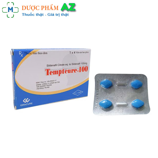  Temptcure Sildenafil 100mg Ấn Độ (H/4v) Date 10/2025