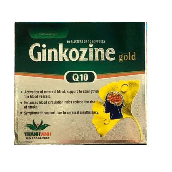 Bổ não Ginkozine Q10 Thành Vinh (H/100v)