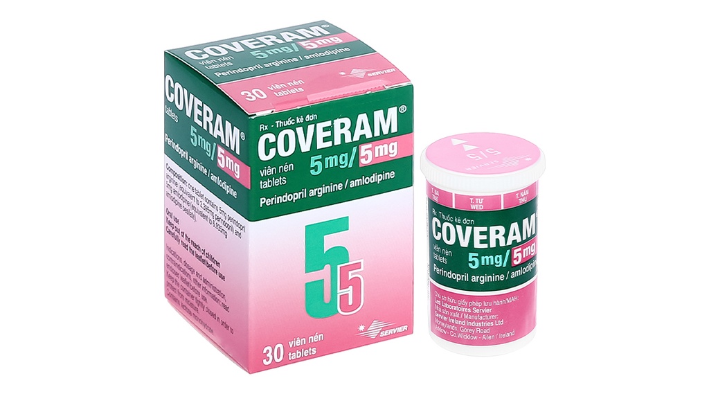 Coveram 5mg/5mg Servier (H/1lọ/30v)