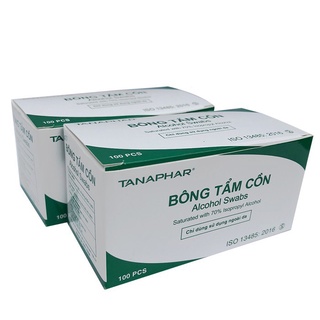 Bông Tẩm Cồn Alcohol Swabs Tân Á (H/100 miếng)