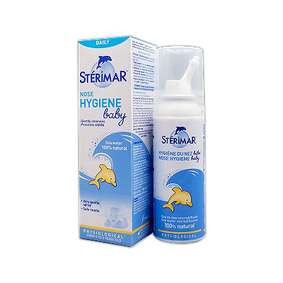 Sterimar Nose Hygiene Baby Xịt Muối Biển TE Cá Heo Vàng Fumoze (Lọ/50ml) Date 05/2027