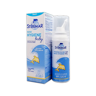 Sterimar Nose Hygiene Baby Xịt Muối Biển TE Cá Heo Vàng Fumoze (Lọ/50ml)