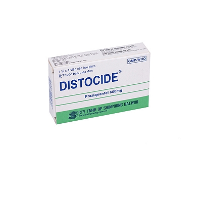 Distocide Praziquantel 600mg Daewoo Hàn Quốc (H/4v)