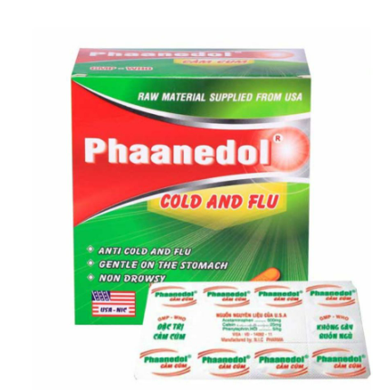 Phaanedol cảm cúm NIC (H/180v)