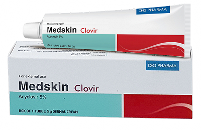 Medskin Clovir Acylclovir 5% DHG Hậu Giang (Tuýp/5g)