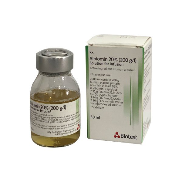 Albiomin Human Albumin 20% truyền Đức (Lọ/50ml)