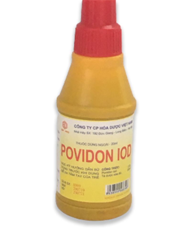 Povidon Iod 20ml Hóa Dược (Cọc/10lọ/20ml)