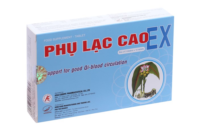 Phụ lạc cao EX Dược phẩm Á Âu (H/30v)