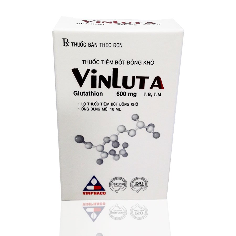 Vinluta Glutathion 600mg bột pha tiêm Vĩnh Phúc (H/1lọ/1o)