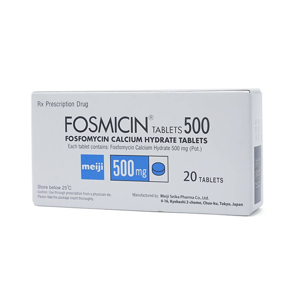  Fosmicin Fosfmycin 500mg Nhật Bản (H/20v ) Date 12/2026