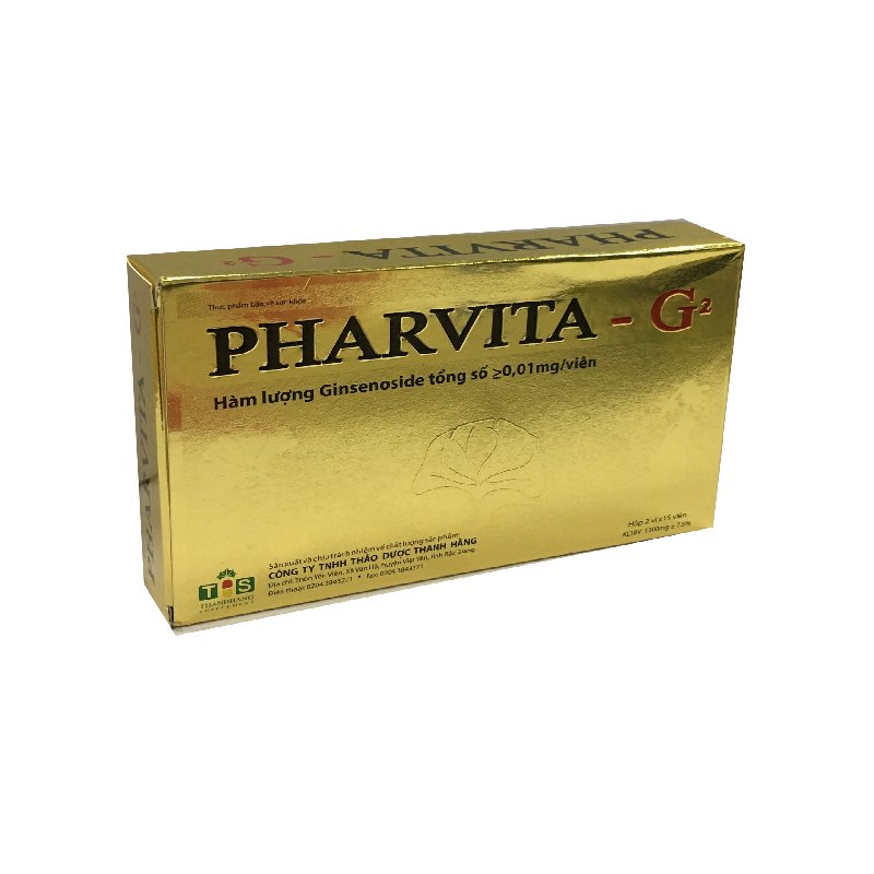 Pharvita G2 Ginsenoside 0.01mg Thanh Hằng (H/30v) date 03/2026