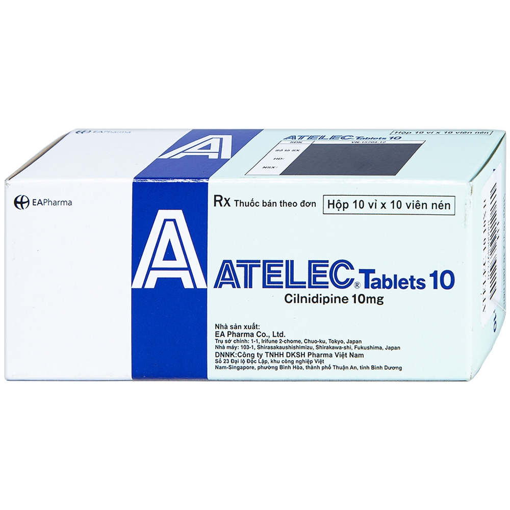 Atelec Cilnidipine 10mg Nhật Bản (H/100v)