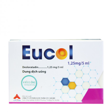 Eucol deslosratadin 1.25mg/5ml CPC1 Hà Nội (H/20o/5ml)
