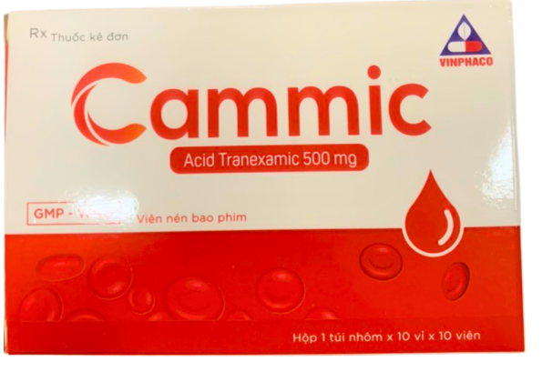Cammic Acid Tranexamic 500mg Vĩnh Phúc (H/100v)