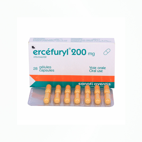 Ercefuryl Nifuroxazid 200mg Sanofi Pháp (H/28v)