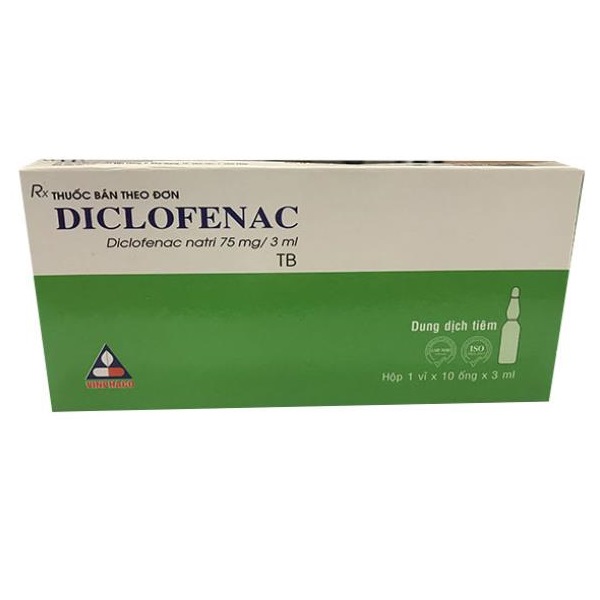 Diclofenac 75mg/3ml tiêmVĩnh Phúc (H/10o/3ml)