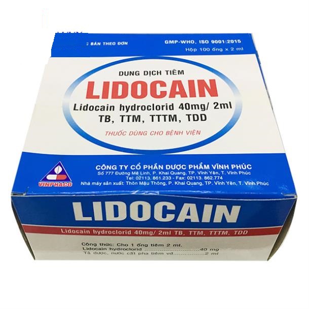 Lidocain 40mg/2ml Vĩnh Phúc (H/100o/2ml)