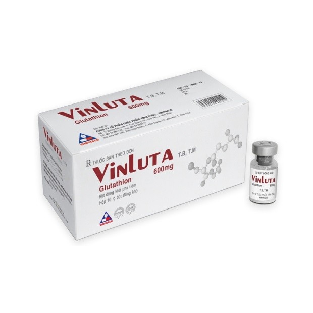 Vinluta Glutathion 600mg bột pha tiêm Vĩnh Phúc (H/10lọ)