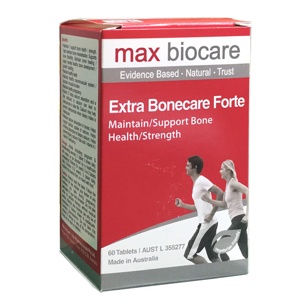Max Biocare Extra Bonecare Forte MBC Australia (H/60v) date 06/2024