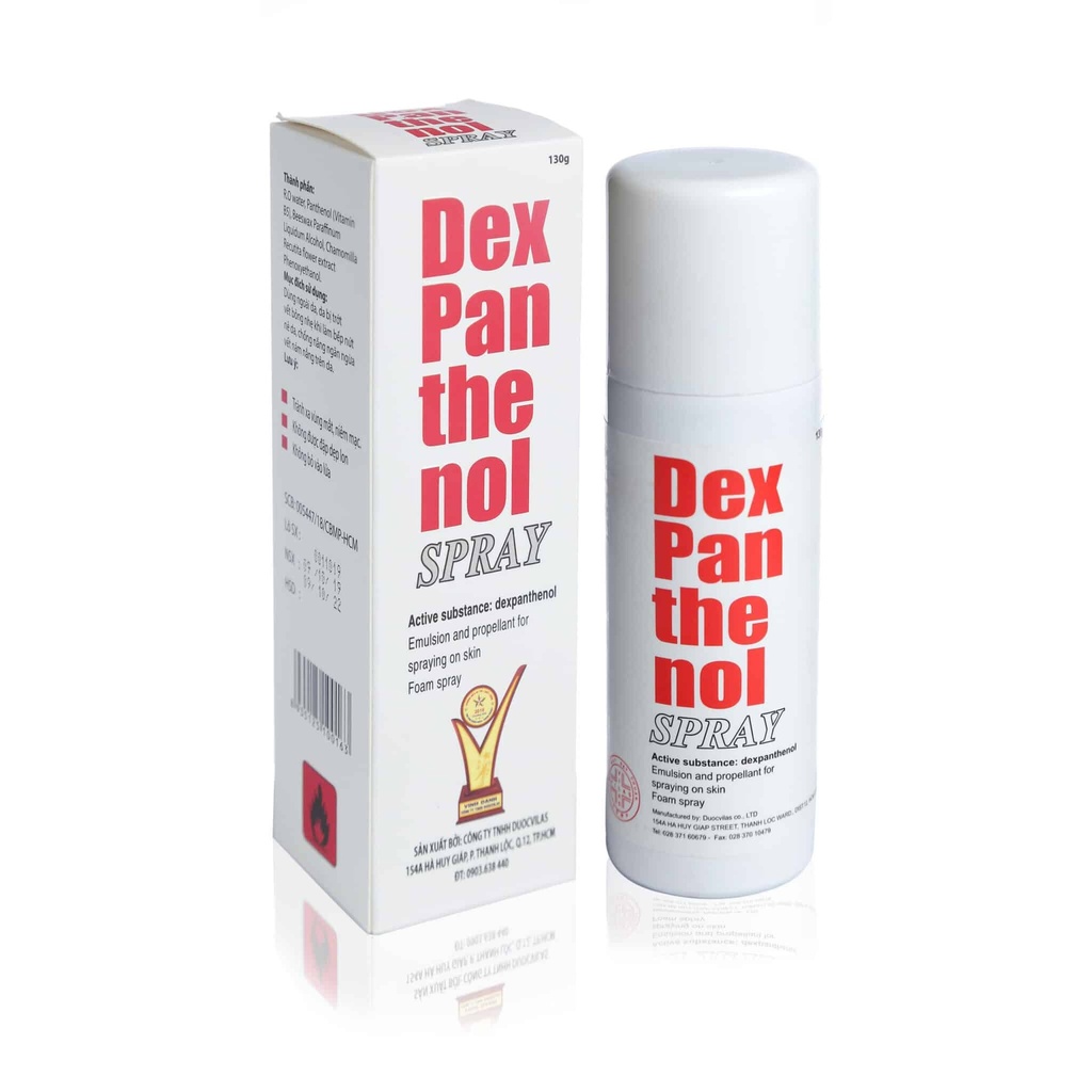 Dexpanthenol Spray xịt bỏng Duocvilas (Lọ/130g)