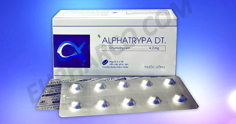 Alphatrypa DT chymotrypsin 4.2mg TW1 Pharbaco (H/50v)