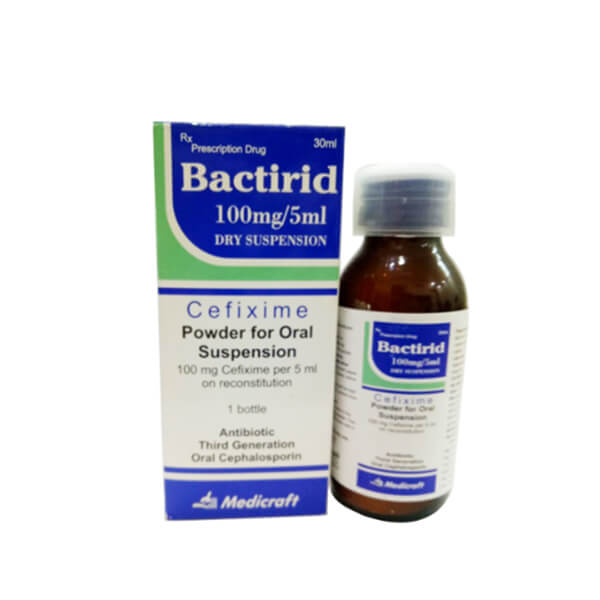 Bactirid Cefixim 100mg/5ml  Ấn Độ (Lọ/30ml) Date 08/2025