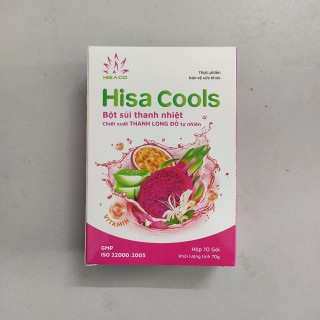 Hisa cools Bột sủi thanh nhiệt Thanh Long Đỏ Hisaco (H/10gói)