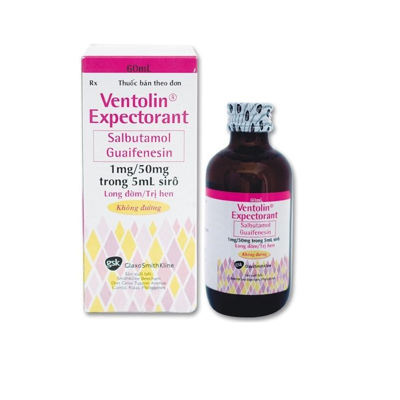 Ventolin Expectorant 1mg/50mg GSK (Lọ/60ml)