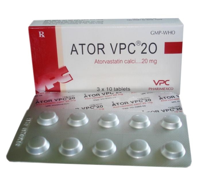 Ator VPC Atorvastatin 20mg Pharimexco (H/30v)