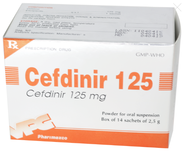 Cefdinir 125mg Pharimexco (H/14g/2.5g) 