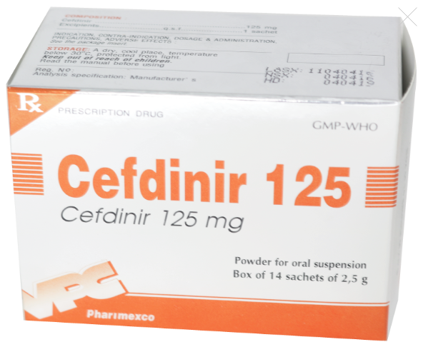 Cefdinir 125mg Pharimexco (H/14g/2.5g)