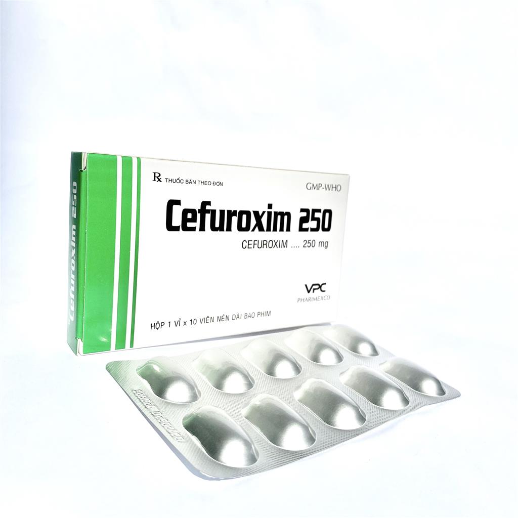 Cefuroxim 250mg Cửu Long (H/10v)