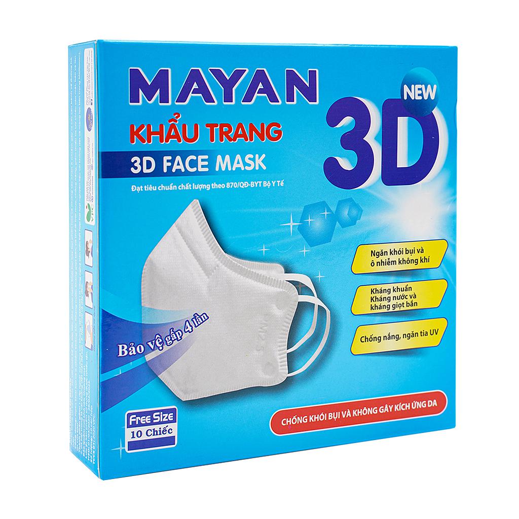 Khẩu Trang Y Tế Mayan 3D Người Lớn (H/10c)