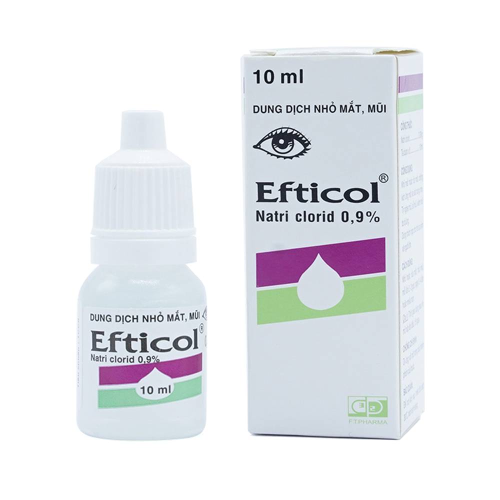  Nhỏ Mắt Efticol Natri Clorid 0.9% DP 3/2 (Lọ/10ml)