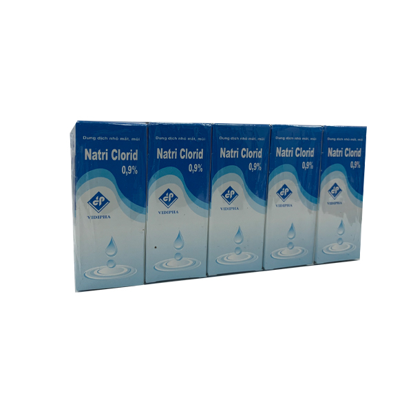 Natri Clorid 0.9% nhỏ mắt Vidipha (Cọc/10lọ/10ml )