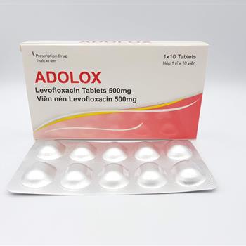 Adolox Levofloxacin 500mg Rhydburg Ấn Độ (H/10v)