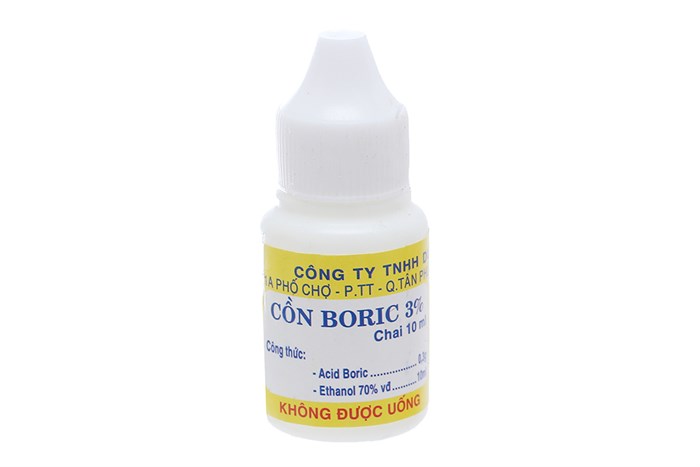 Cồn Boric 3% Nam Việt (Cọc/10lọ/10ml)