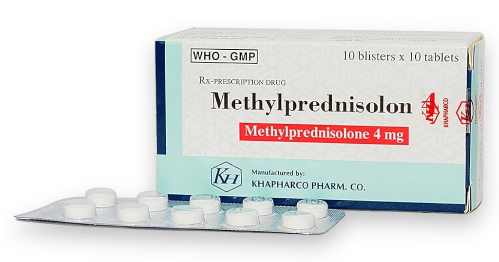 Methylprednisolon 4mg Khánh Hòa (H/100v)