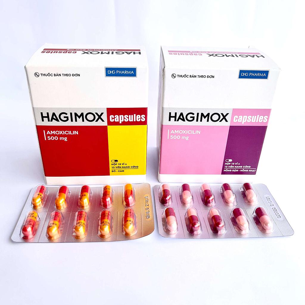 Hagimox Amoxicilin 500mg viên nang DHG (H/100v)